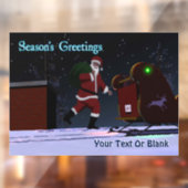 Sinterklaas op de weg - Groeten van het seizoen Raamsticker (Vel 2)