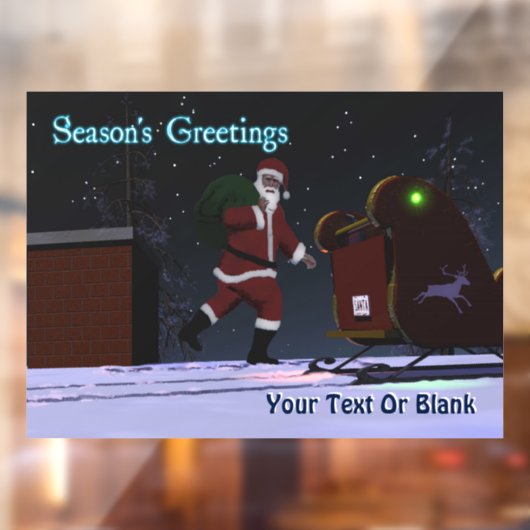 Sinterklaas op de weg - Groeten van het seizoen Raamsticker (Vel 2)