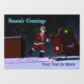 Sinterklaas op de weg - Groeten van het seizoen Raamsticker (Vel)