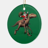 Sinterklaas op Deinonychus Keramisch Ornament (Links)