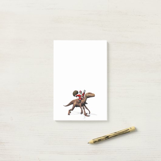 Sinterklaas op Deinonychus Post-it® Notes (Op bureau)
