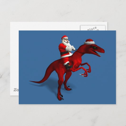 Sinterklaas op Dino Feestdagenkaart (Voorkant / Achterkant)