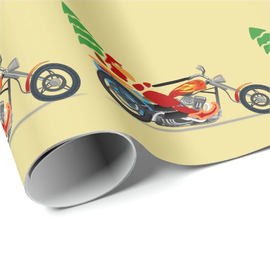 Sinterklaas op een motorfietswerkpapier cadeaupapier (Rol Hoek)