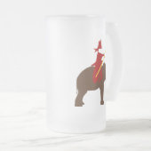 Sinterklaas op een olifant matglas bierpul (Voorkant rechts)