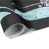 Sinterklaas op een oude fiets in de buitenruimte cadeaupapier (Rol Hoek)