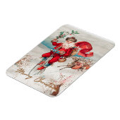 Sinterklaas op een pennige boerderij met rendier magneet (Linkerzijde)