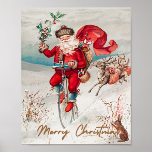 Sinterklaas op een pennige boerderij met rendier poster