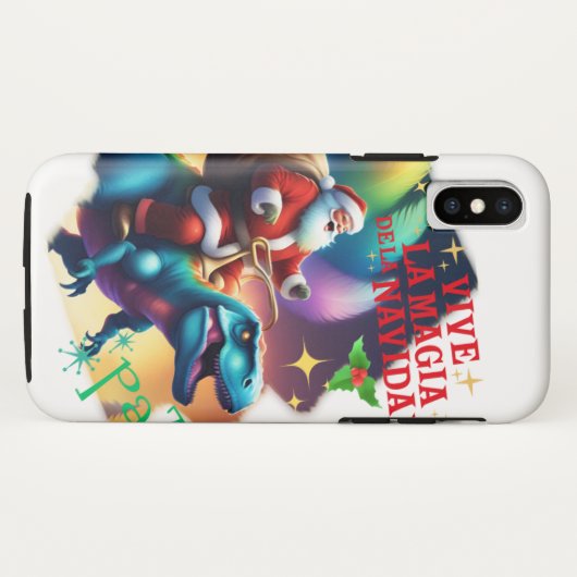 Sinterklaas op een T rex Case-Mate iPhone Case (Achterkant (horizontaal))