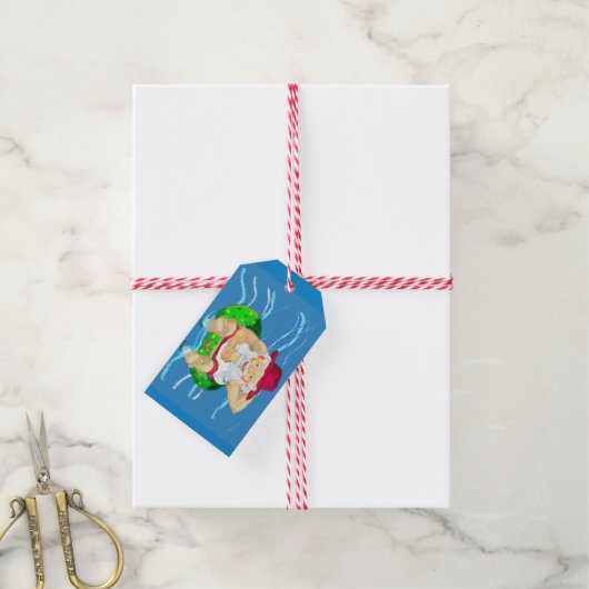 Sinterklaas op feestdagen cadeaulabel (Met Touw)
