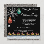 Sinterklaas op gouden, zilverkleurige en ijskoude kaart (Voorkant / Achterkant)