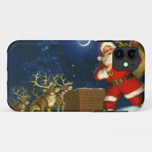 Sinterklaas op het dak Case-Mate iPhone case (Achterkant (horizontaal))