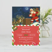 Sinterklaas op het dak kaart (Staand voorkant)