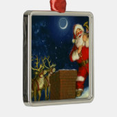 Sinterklaas op het dak metalen ornament (Rechts)