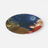 Sinterklaas op het dak papieren bordje (Gekanteld)