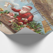 Sinterklaas op het luchtschip cadeaupapier (Hoek)