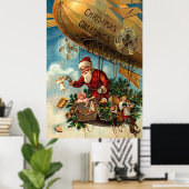 Sinterklaas op het luchtschip poster (Thuiskantoor)