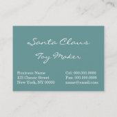 Sinterklaas op het luchtschip visitekaartje (Achterkant)