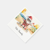 SINTERKLAAS op het strand voor Kerstmis in juli Servet (Hoek)