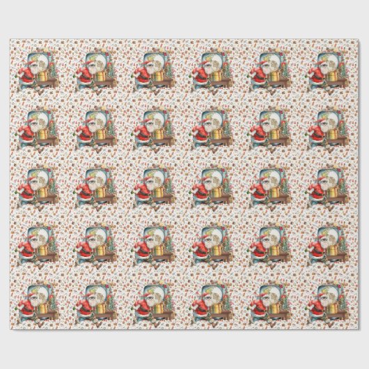 Sinterklaas op het vliegveld cadeaupapier (Vlak)