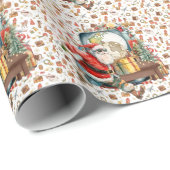 Sinterklaas op het vliegveld cadeaupapier (Rol Hoek)