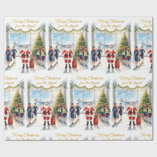 Sinterklaas op het vliegveld cadeaupapier