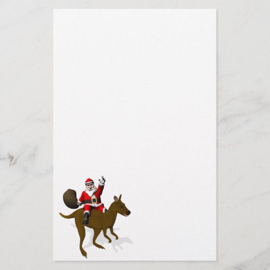 Sinterklaas op Kangaroo Briefpapier (Voorkant)