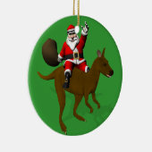 Sinterklaas op Kangaroo Keramisch Ornament (Rechts)