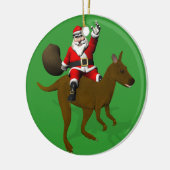 Sinterklaas op Kangaroo Keramisch Ornament (Links)