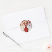 Sinterklaas op kerstavond Shhh  Ronde Sticker (Envelop)
