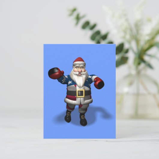 Sinterklaas op kerstdag feestdagenkaart (Staand voorkant)