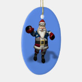 Sinterklaas op kerstdag keramisch ornament (Rechts)