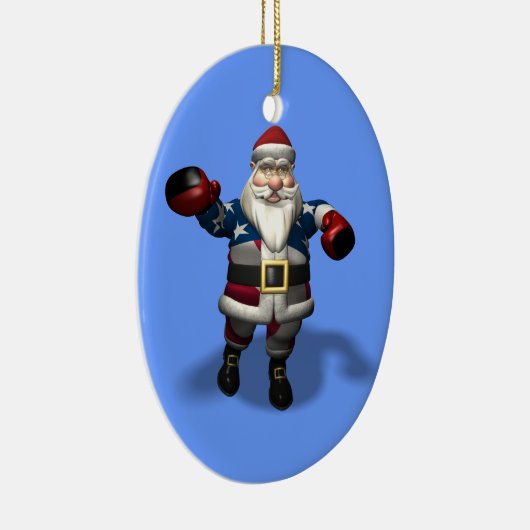 Sinterklaas op kerstdag keramisch ornament (Rechts)