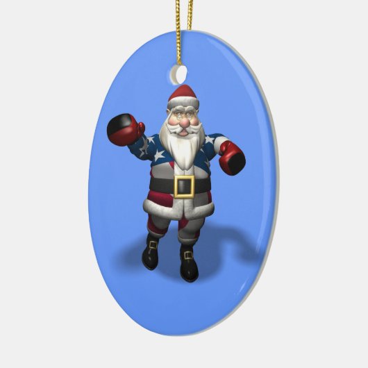 Sinterklaas op kerstdag keramisch ornament (Links)