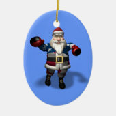 Sinterklaas op kerstdag keramisch ornament (Voorkant)