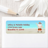 Sinterklaas op kerstfeestdag met strand etiket (Insitu)