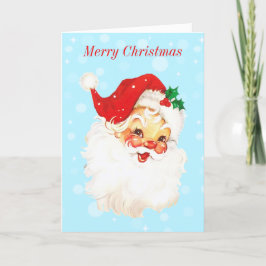  Sinterklaas op Lichtblauwe Kerst Kaart