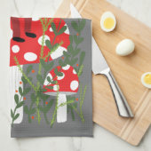 Sinterklaas op Magische paddenstoel Theedoek (Quarter Fold)