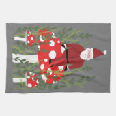 Sinterklaas op Magische paddenstoel Theedoek (Horizontaal)