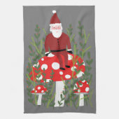 Sinterklaas op Magische paddenstoel Theedoek (Verticaal)