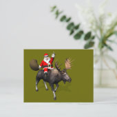 Sinterklaas op mazen feestdagenkaart (Staand voorkant)