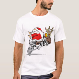 Sinterklaas op Motorfiets Rudolph de Rendier T-shirt