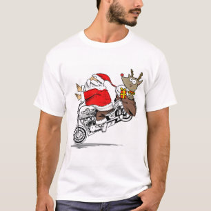 Sinterklaas op Motorfiets Rudolph de Rendier T-shirt