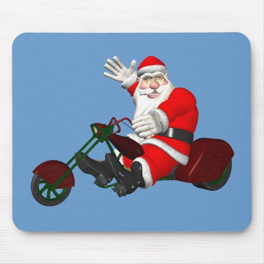 Sinterklaas op motortrede muismat (Voorkant)