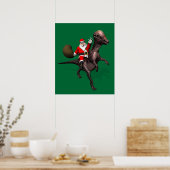 Sinterklaas op Pachyosaurus Poster (Keuken)