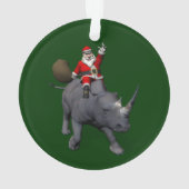 Sinterklaas op Rhinoceros Ornament (achterkant)