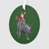 Sinterklaas op Rhinoceros Ornament (voorkant)