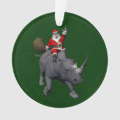 Sinterklaas op Rhinoceros Ornament (voorkant)