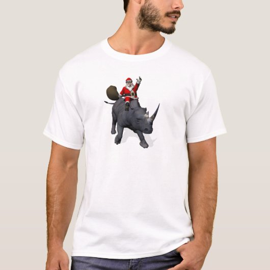 Sinterklaas op Rhinoceros T-shirt (Voorkant)