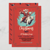 Sinterklaas op Rodeo Bull rijden Kaart (Voorkant / Achterkant)