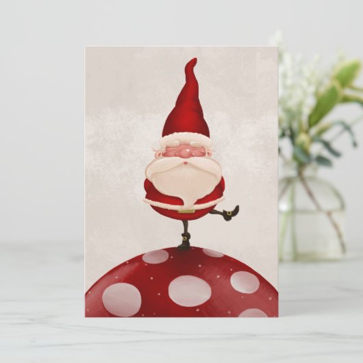 Sinterklaas op schimmels feestdagenkaart (Staand voorkant)